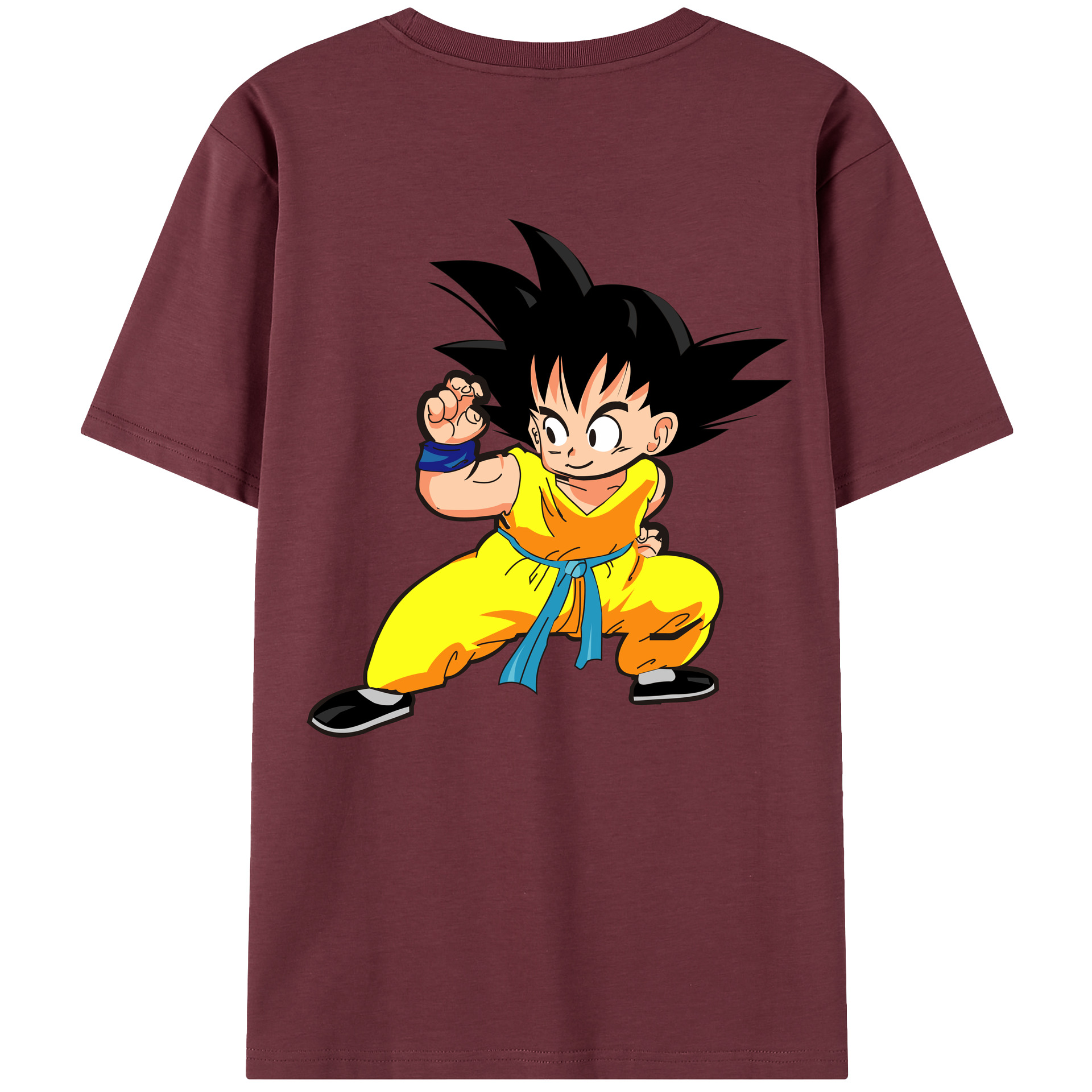 （画像用） ドラゴンボール 孫悟空（そん ごくう）Son Goku カカロット DRAGON BALL Kakarotto 綿100％半袖Tシャツ（背面プリント）